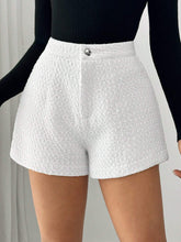 Pariaura Women's White Tweed Shorts, Elegant & Versatile